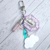 il_fullxfull.7581667582_mzuq Opalite Bag Charm | Glow In The Dark Lightning Strike Keychain | Custom Engraved Gift – Keychains – Handmade By Shessocrafty Goods
