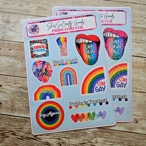 Pride Sticker Sheet: 11-Pack Vinyl Gay Pride Decals (Matte Or Holo) – Say It Louder – Handmade By Shessocrafty Goods