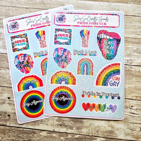 Pride Sticker Sheet: 11-Pack Vinyl Gay Pride Decals (Matte Or Holo) – Say It Louder – Handmade By Shessocrafty Goods
