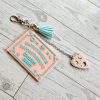 Talking Board Bag Charm – Divination-Inspired 3D Printed Keychain with Planchette – Keychains – Handmade by ShesSoCrafty Goods