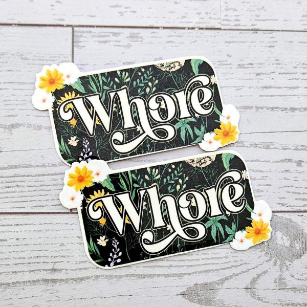 il_fullxfull.7581669094_3vq0-1 Floral Feminist Vinyl Sticker: Botanical Gothic Laptop Decal – Say It Louder – Handmade By Shessocrafty Goods