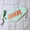 il_fullxfull.7581670344_57s0 Rhinestone Showgirl Motel Keychain: Mint Green Glitter Resin Key Tag - Choose Style And Attachment – Keychains – Handmade By Shessocrafty Goods