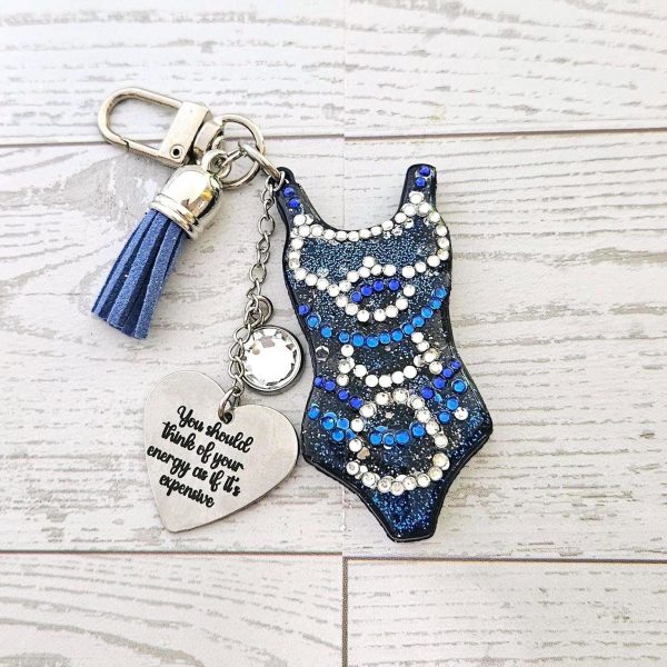 Eras Personalized Bodysuit Bag Charm: Midnight Sparkle Rhinestone Keychain, Custom Purse Accessory – Keychains – Handmade By Shessocrafty Goods