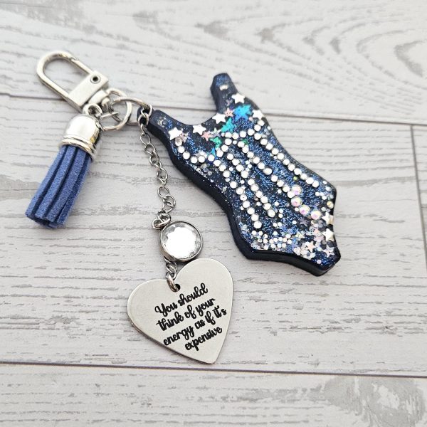 Eras Personalized Bodysuit Bag Charm: Midnight Sparkle Rhinestone Keychain, Custom Purse Accessory – Keychains – Handmade By Shessocrafty Goods