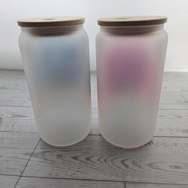 il_fullxfull.7581671250_tkzc-1 Retro Rise &Amp; Shine Frosted Glass Can Cup – 16Oz – Tumblers &Amp; Water Glasses – Handmade By Shessocrafty Goods