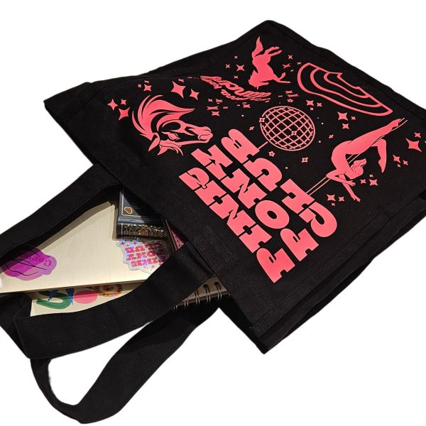 Pink Pony Club Tote Bag: Glow-In-The-Dark, Xl Capacity – Totes – Handmade By Shessocrafty Goods