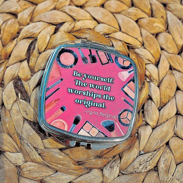 Ingrid Bergman Compact Mirror: Retro Glamour Travel Purse Mirror – Hand &Amp; Pocket Mirrors – Handmade By Shessocrafty Goods