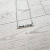 Feral And Free Necklace – Feminist Jewelry Gift – Stainless Steel Bar Pendant With Black Engraving – Jewelry – Handmade By Shessocrafty Goods