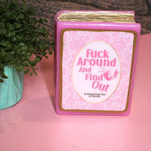 Resin Book Box: 'Fuck Around and Find Out - Handcrafted Storage for Book Lovers – Bookish – Handmade by ShesSoCrafty Goods