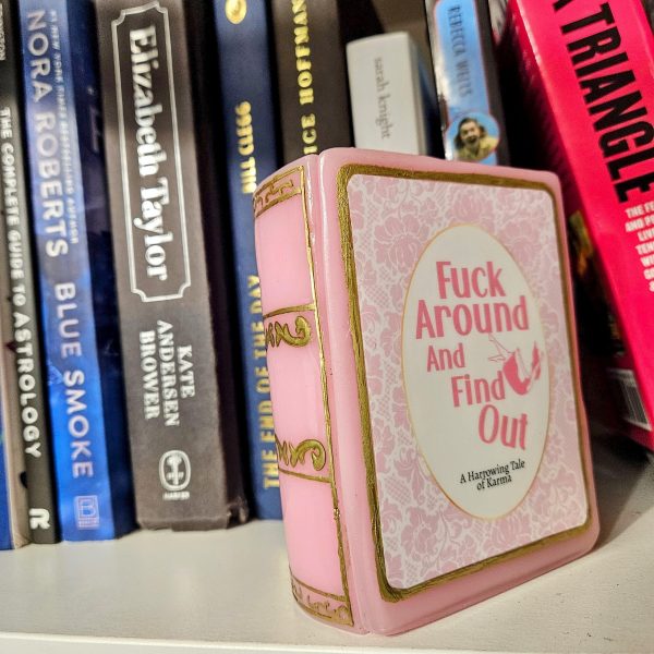 il_fullxfull.7581675344_sgf5-1 Resin Book Box: 'Fuck Around And Find Out - Handcrafted Storage For Book Lovers – Bookish – Handmade By Shessocrafty Goods