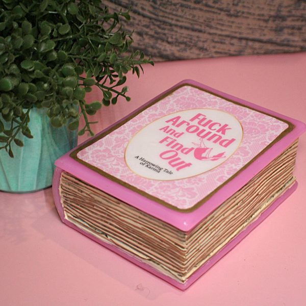 il_fullxfull.7581676094_6mau-1 Resin Book Box: 'Fuck Around And Find Out - Handcrafted Storage For Book Lovers – Bookish – Handmade By Shessocrafty Goods