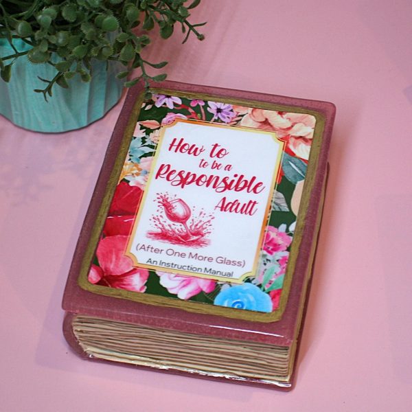 Funny Resin Book Box: 'How To Be A Responsible Adult' - Handmade Storage For Book Lovers – Bookish – Handmade By Shessocrafty Goods