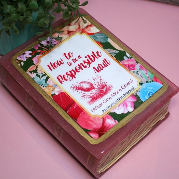 Funny Resin Book Box: 'How To Be A Responsible Adult' - Handmade Storage For Book Lovers – Bookish – Handmade By Shessocrafty Goods