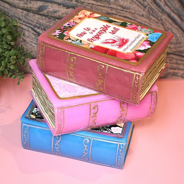Funny Resin Book Box: 'How To Be A Responsible Adult' - Handmade Storage For Book Lovers – Bookish – Handmade By Shessocrafty Goods