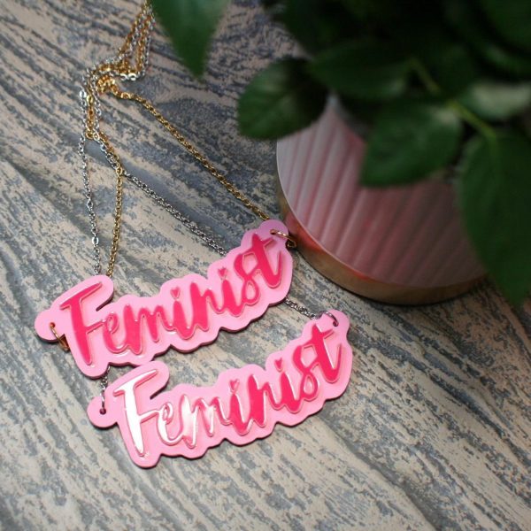 Feminist Empowerment Statement Necklace - Bold Statement Pendant For Women'S Rights And Equality – Jewelry – Handmade By Shessocrafty Goods