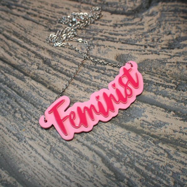 Feminist Empowerment Statement Necklace - Bold Statement Pendant For Women'S Rights And Equality – Jewelry – Handmade By Shessocrafty Goods