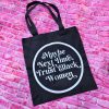 il_fullxfull.7595075350_9r4z-1 Trust Black Women Black Canvas Tote Bag, Bold Feminist Activist Statement – Say It Louder – Handmade By Shessocrafty Goods