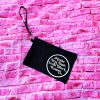 Trust Black Women Canvas Wristlet | Feminist Zip Pouch, Activist Makeup Bag – Say It Louder – Handmade By Shessocrafty Goods