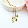 Minimalist Initial Necklace – Custom Heart Accent Pendant | 18K Gold Plated Stainless Steel – Jewelry – Handmade By Shessocrafty Goods