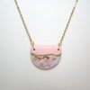 Handmade Concrete Pendant Necklace: Pink Abalone &Amp; Rose Gold – Jewelry – Handmade By Shessocrafty Goods