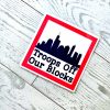 Chicago Protest Sticker: Troops Off Our Blocks - Vinyl Activist Decal – Stickers – Handmade By Shessocrafty Goods
