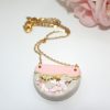 Handmade Concrete Pendant Necklace: Pink Abalone &Amp; Rose Gold – Jewelry – Handmade By Shessocrafty Goods