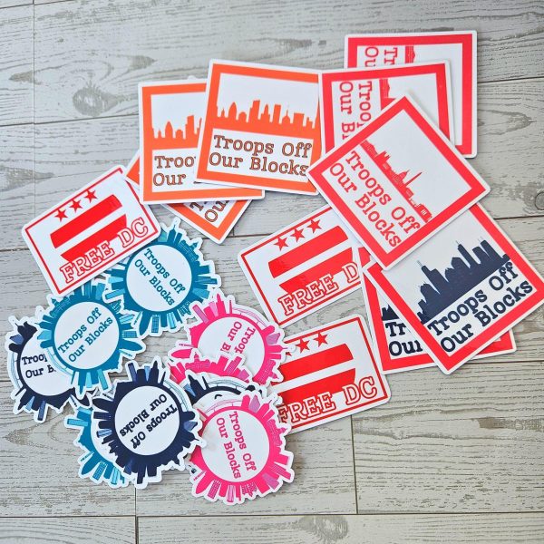 Chicago Protest Sticker: Troops Off Our Blocks - Vinyl Activist Decal – Stickers – Handmade By Shessocrafty Goods