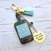 Personalized Brown Liquor Bag Charm – Funny 3D Printed Keychain Gift – Keychains – Handmade By Shessocrafty Goods