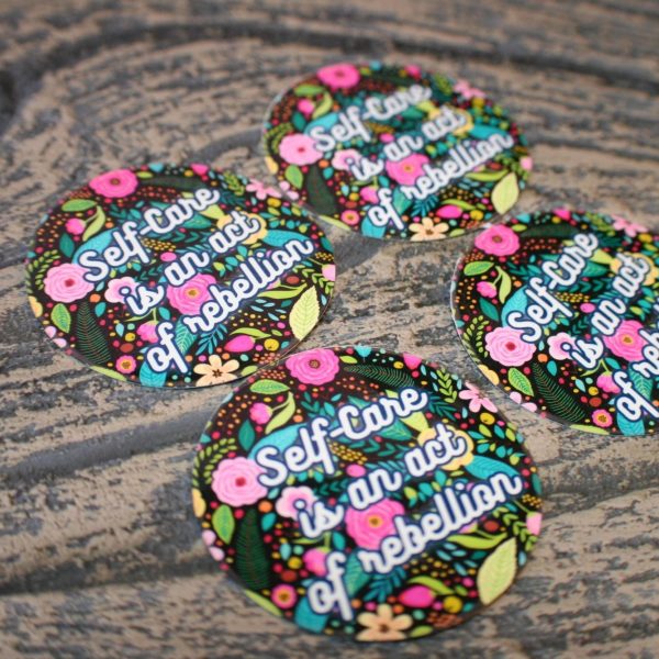 il_fullxfull.7629585483_38lf Self Care Is Rebellion Sticker - Floral Affirmation Decal – Say It Louder – Handmade By Shessocrafty Goods