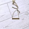 Fuck The Patriarchy Bar Necklace: Feminist Stainless Steel Or Gold-Plated Jewelry – Jewelry – Handmade By Shessocrafty Goods
