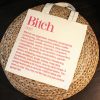 Feminist Bitch Tote Bag, Women's Rights Activism Canvas Bag, Hot Pink Print – Say It Louder – Handmade by ShesSoCrafty Goods