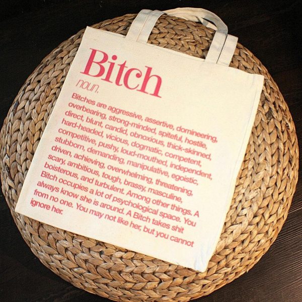 Feminist Bitch Tote Bag, Women'S Rights Activism Canvas Bag, Hot Pink Print – Say It Louder – Handmade By Shessocrafty Goods