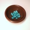 Bamboo Ring Dish - Rich Brown Floral Resin Accent Jewelry Holder – Home Decor – Handmade By Shessocrafty Goods