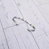 Engraved Stainless Steel Cuff Bracelet | Minimalist Poet Quote Jewelry – Cuff Bracelets – Handmade by ShesSoCrafty Goods