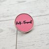 Anti-Fascist Stainless Steel Pin – Pink Round Button | 1 Inch – Uncategorized – Handmade by ShesSoCrafty Goods