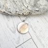 Lettered Olive Shell Necklace: Silver Chrome Tip, Coastal Pendant – Jewelry – Handmade By Shessocrafty Goods