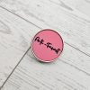 Anti-Fascist Stainless Steel Pin – Pink Round Button | 1 Inch – Pins &Amp; Pin-Back Buttons – Handmade By Shessocrafty Goods