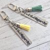 Fuck The Oligarchy Keychain With Tassel – Feminist Stainless Steel Statement Accessory – Keychains – Handmade By Shessocrafty Goods