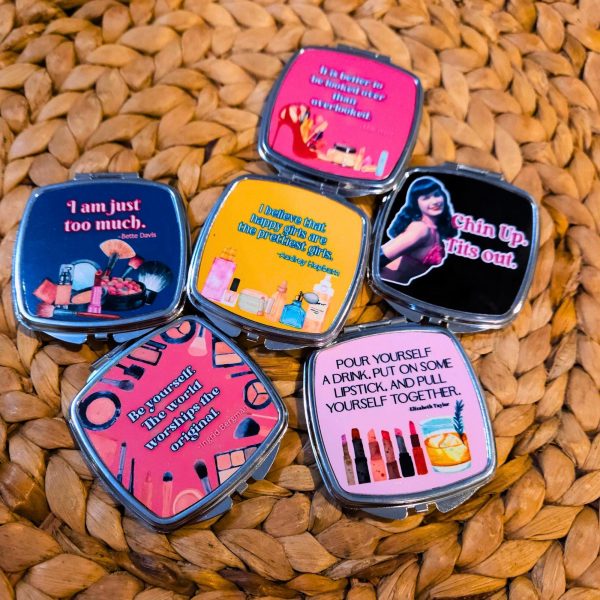 il_fullxfull.7629592425_ieyu-1 Bettie Page Compact Mirror: Retro Pin-Up Makeup Accessory – Hand &Amp; Pocket Mirrors – Handmade By Shessocrafty Goods