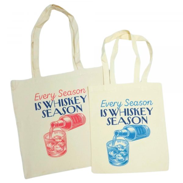 Retro Whiskey Season Tote Bag – Totes – Handmade By Shessocrafty Goods