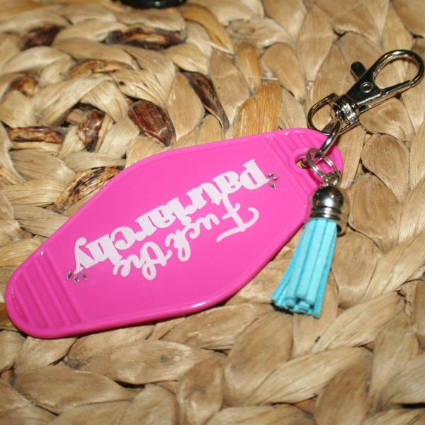 il_fullxfull.7629593491_egri Fuck The Patriarchy Motel Key, Feminist Bag Charm, Activist Gift – Keychains – Handmade By Shessocrafty Goods