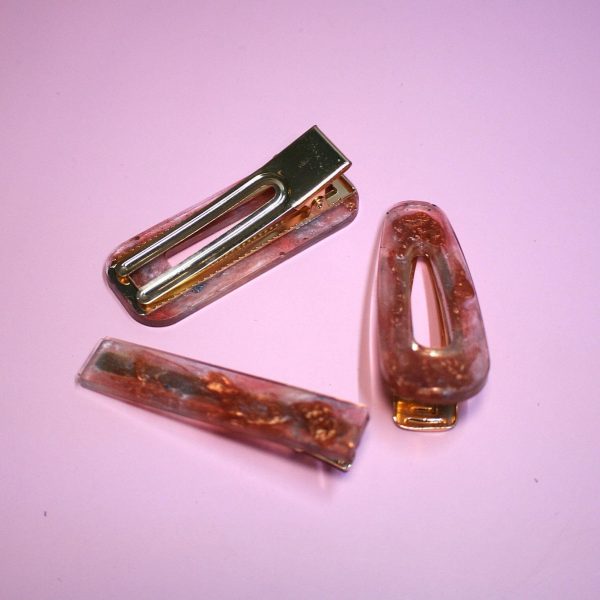 Tortoiseshell Resin Hair Clip Golden Flake Alligator Barrette Retro Modern Thick Hair Accessory Minimalist – Barrettes &Amp; Clips – Handmade By Shessocrafty Goods
