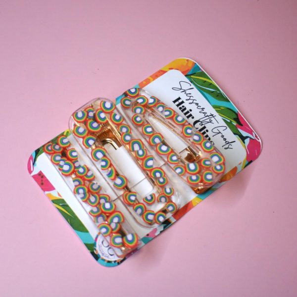 Rainbow Alligator Hair Clips – Barrettes &Amp; Clips – Handmade By Shessocrafty Goods