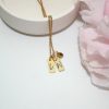 Personalized Gold Plated Initial Necklace With Star Pendant – Custom Script Jewelry – Jewelry – Handmade By Shessocrafty Goods