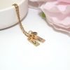 Personalized Gold Plated Initial Necklace With Star Pendant – Custom Script Jewelry – Jewelry – Handmade By Shessocrafty Goods
