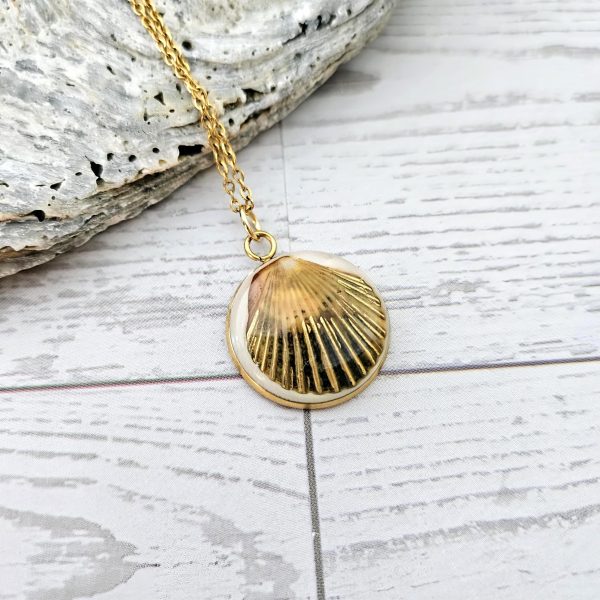il_fullxfull.7629600871_ryij Real Scallop Shell Necklace – 18K Gold Plated Coastal Pendant, Beach Jewelry – Jewelry – Handmade By Shessocrafty Goods