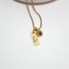 Personalized Gold Plated Initial Necklace With Star Pendant – Custom Script Jewelry – Jewelry – Handmade By Shessocrafty Goods