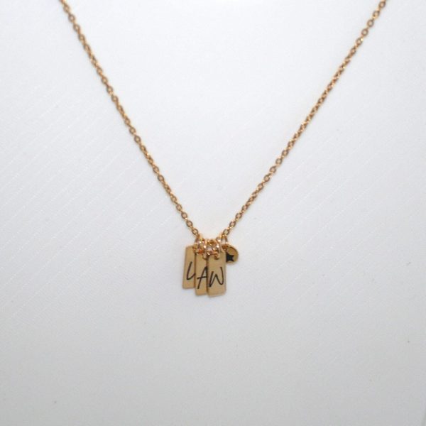 Personalized Gold Plated Initial Necklace With Star Pendant – Custom Script Jewelry – Jewelry – Handmade By Shessocrafty Goods