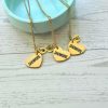 Gold Showgirl Heart Necklace: Engraved Stainless Steel Pendant, Charm Accent – Jewelry – Handmade by ShesSoCrafty Goods