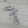 Confetti Resin Hair Clips: Retro Disco Barrettes, Sparkly Accessories – Barrettes &Amp; Clips – Handmade By Shessocrafty Goods